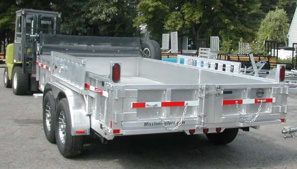 Mission Dump Trailer 14', Galvanized